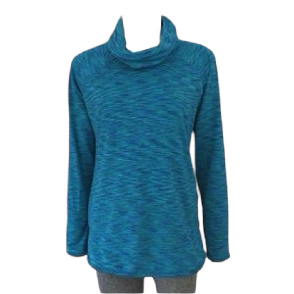 Marc New York Teal Marled Cowl Neck Sweater